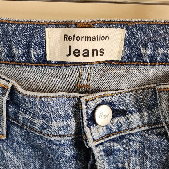 Reformation Juliet High Waist Straight Jean in Malta Wash | Size 29 - Picture 6 of 9